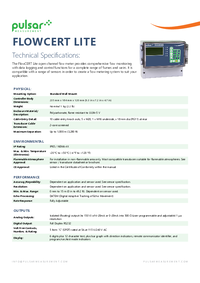 Thumbnail of document Data Sheet - FlowCERT Lite Open Channel Flow Monitoring
